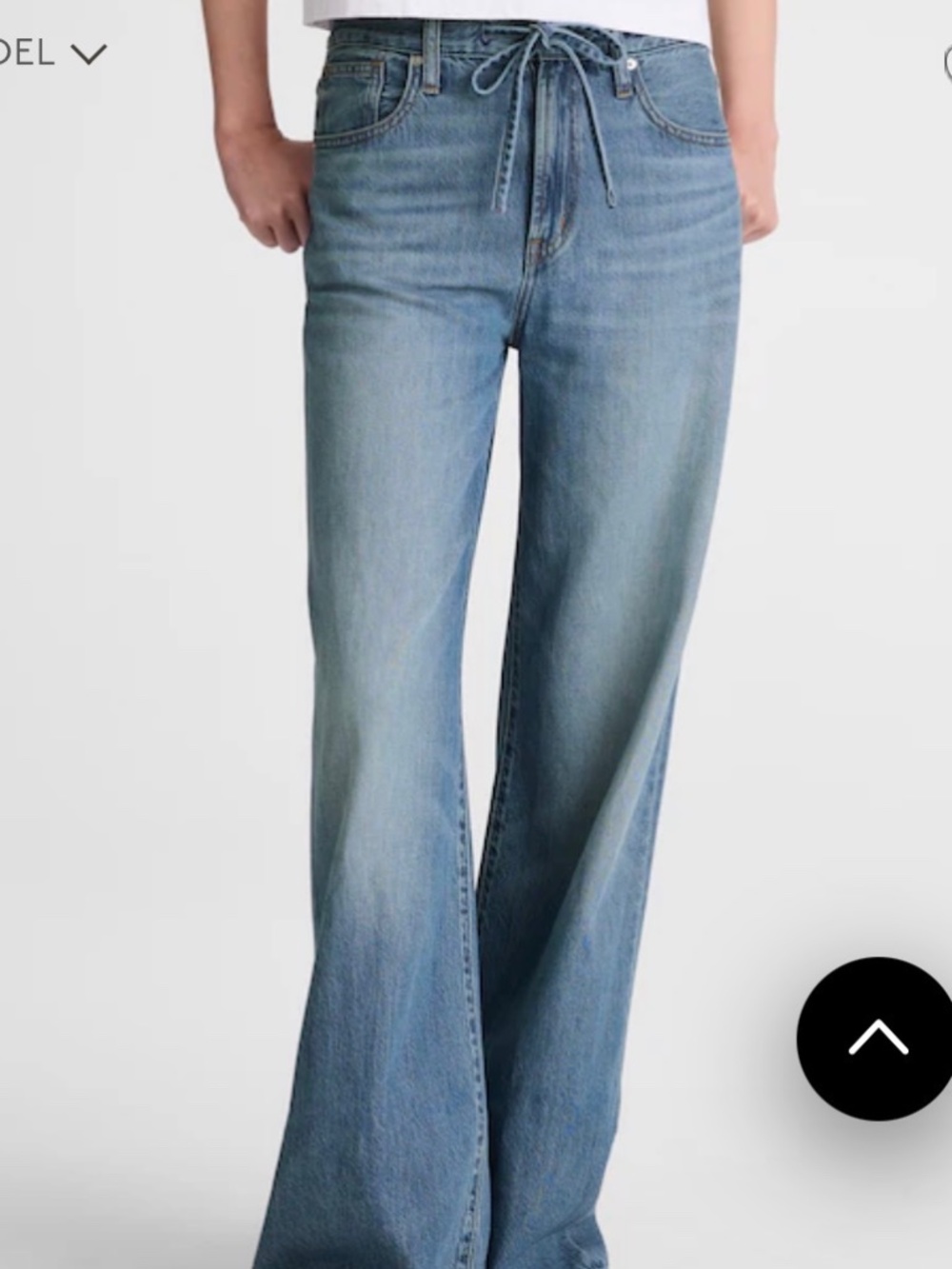 Madewell Ultra-Wide Leg Jean in Airy Denim